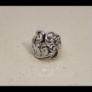Hagit Gorali Sterling Silver Swirling Lines Ring